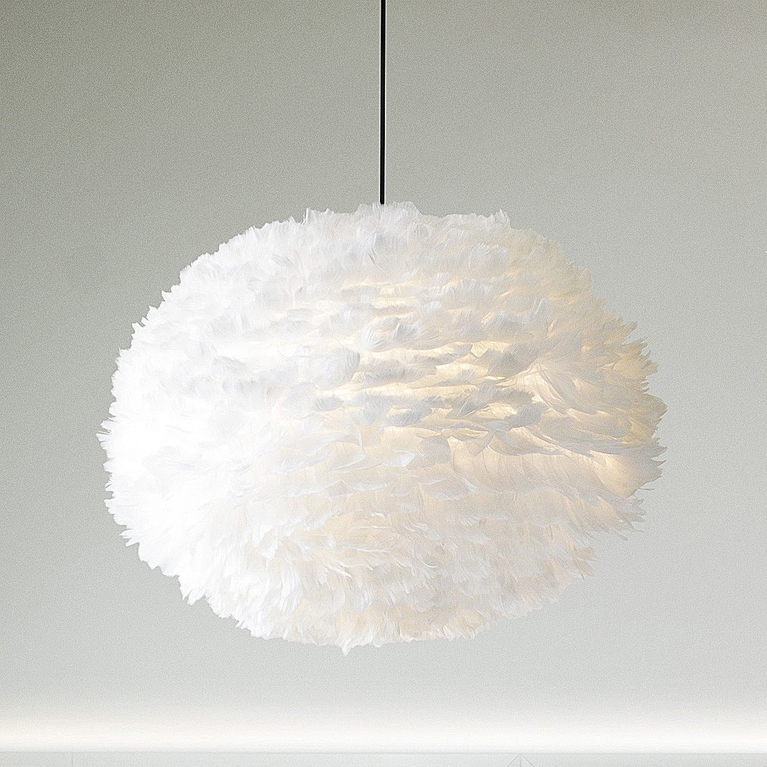 White Feather Pendant Lampshades 