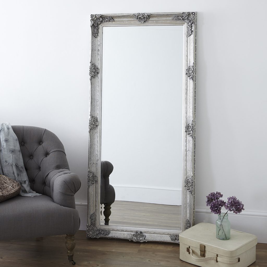 Decorative Antique Silver Full Length Mirror Primrose & Plum