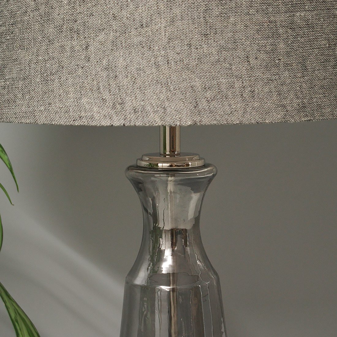 large silver lamp base