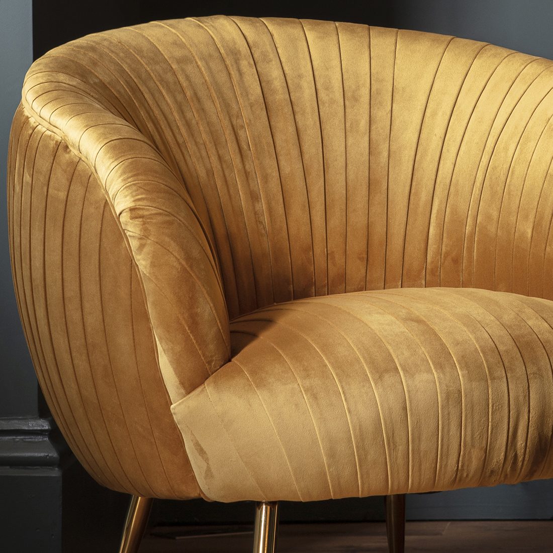 gold tub chair