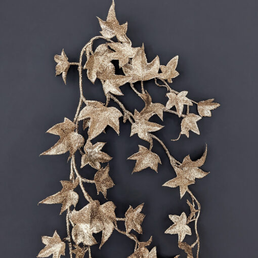 long faux trailing ivy garland dipped in gold glitter