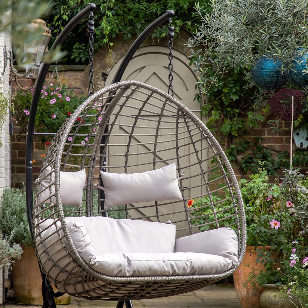 Outdoor Natural Hanging Double Cocoon Chair | Outdoor Living