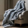 luxurious deep pile faux fur Alaskan grey throw